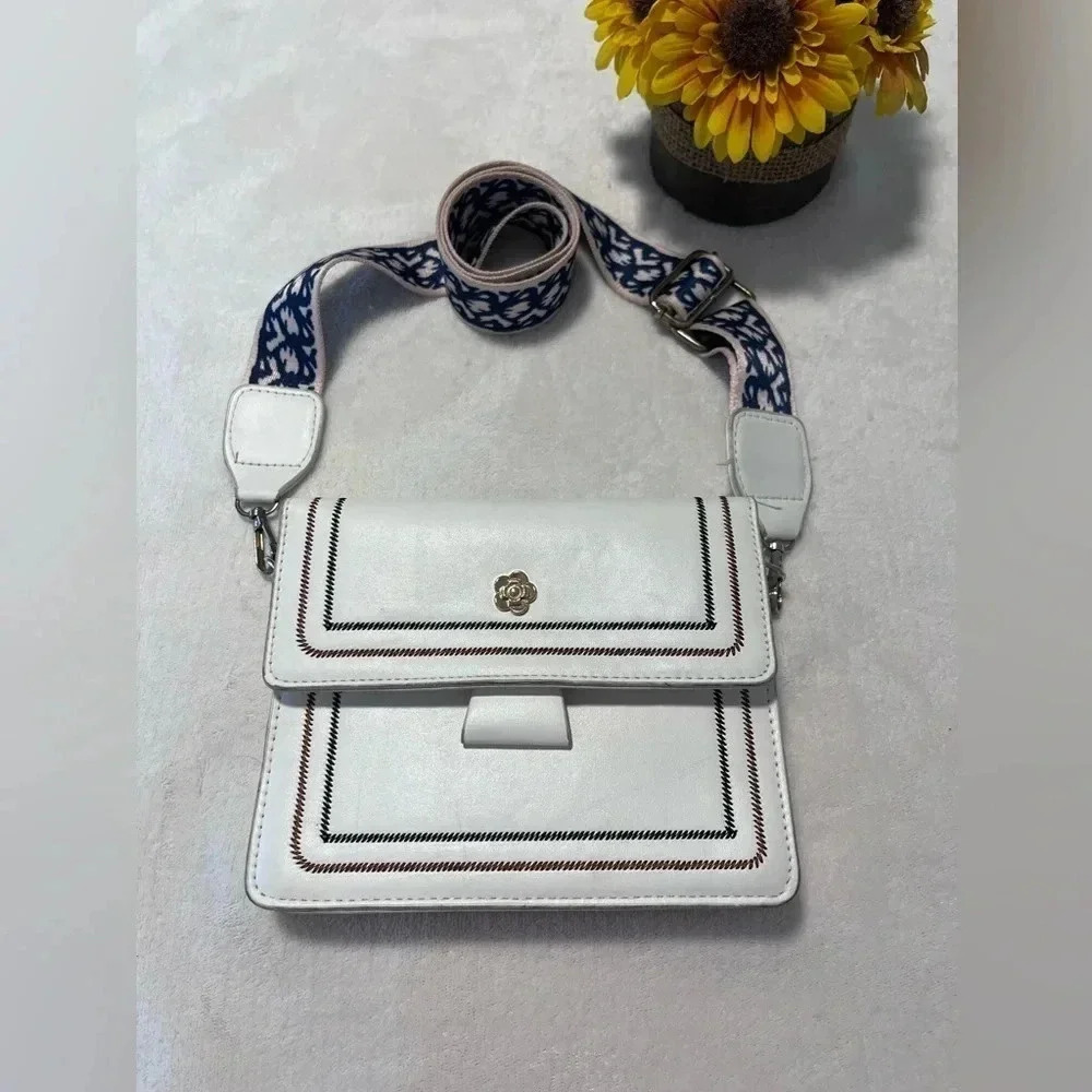 Sondra Roberts Diana Crossbody Shoulder Bag  White shoulder bag